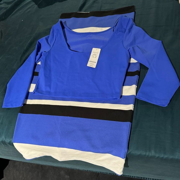 Crop long sleeve shirt & pencil skirt be Bebe - Picture 3 of 3